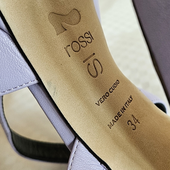 NDS Women's SI Rossi Purple Leather Sandals Pump Heels Size 4.5 US - Picture 7 of 16